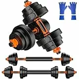 AJUMKER Kurzhantel-Set, 20 kg, für Männer und Frauen, freie Hand, verstellbare Kurzhanteln, Gewichte, Set, Fitness, verstellbares Hebe-Trainingsset, Kurzhanteln, Gewicht für Zuhause, Fitnessstudio (20
