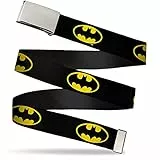 Buckle-Down Herren Web Belt Batman 1.25' Grtel, Mehrfarbig, 3 cm Breit-Passt Oben-107 cm Pant Größe