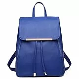 Miss Lulu Rucksack Damen Kunstleder Rucksack Damen Elegant Rolltop Rucksack Damen Tunnelzug-Design Cityrucksack Tasche Schulrucksäcke