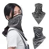 HYSENM Schlauchschal herren Halstuch Damen Schlauchschal Halstuch herren Schlauchschal damen Motorrad halstuch Skimaske Zubehör Halstuch motorrad herren, Dreieck-Grau