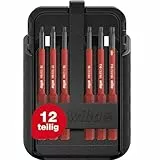 Wiha Bit Set slimBit electric TORX®, TORX PLUS® 12-tlg. I inkl. slimBit-Boxen und Gürtelhalter I flexibel, kompakt, mobil I VDE geprüft (43161)