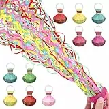 10 Stück Luftschlangen Geburtstag,Konfetti Luftschlangen Hand Werfen Streamer,Bombe Bombe Party Wurf Luftschlangen für Geburtstag Hochzeiten Karneval Abschlussfeier