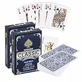 2X Plastik Spielkarten | Wasserfestes Kartenspiel | Professionelle Qualität | 100% wasserdichter Kunststoff Set | Luxus Design Mit klassischer Karte| 2X Blau