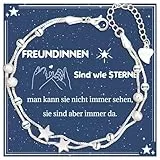 CheersLife Freundschaftsarmbänder,Beste Freundin Geschenke,Geschenk Freundin,Stern Armband Damen Schwestern Glücksarmband - Geburtstagsgeschenk Weihnachten Valentinstag