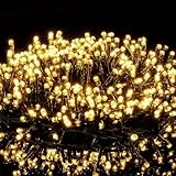 Avoalre 2000er LEDs Lichterkette 50M Weihnachtsbeleuchtung Außen mit EU Stecker 8 Modi Wasserdicht Cluster Lichterkette für Weihnachten Garten Party Geburtstag Hochzeit, Warmweiß