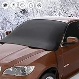 Senders Frontscheibenabdeckung Winter, Auto Scheibenabdeckung Fixierung Faltbare Windschutzscheibenabdeckung Frontscheibe Abdeckplane gegen Schnee, Frost, EIS, UV-Strahlung, Staub (175x120cm)