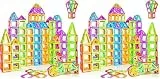 Crenova Magnetische Bausteine 60 Tile, Magnetspiel STEM Magnetbausteine, Montessori Spielzeug ab 3 Jahre, Magnete Kinder Geschenk Spielzeug ab 3 4 5 6 7 8Jahren für Jungen und Mädchen (Packung mit 2)