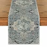 Artoid Mode Boho Bohemia Stil Vintage Grau Tischläufer, Bankett Tisch Küche Esstisch Dekoration Drinnen Urlaub Party Dekor 40x140 cm