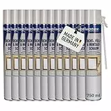 AWOTEX 12 x Montageschaum B2 750 ml 1-K I Bauschaum Dämmschaum ohne FCKW & HFCKW I Klebeschaum für Dämmplatten I Montageschaum außen I Montageschaum Türzarge I Überstreich- & überputzbar