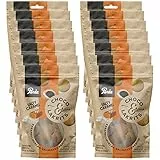 Panda® | Schoko & Lakritz Salziges Karamell | Salziges Lakritz und Milchschokolade mit Karamellpulver überzogen | Rainforest Alliance Schokoladensüßigkeiten | 120 g x 14 Beutel