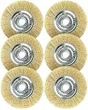 Fugenbürste Set, 6 Stück Drahtbürste für Gloria Multibrush und Weedbrush, Ø 11,5 cm, Garten Weed Brush Zubehör für Bodenreinigung, Moos, Schmutz- und Unkraut in Fugen (6)