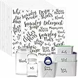 318 Etiketten für Waschküche und Wäscheschrank; rückstandsfrei und ohne Flecken zu entfernen,wasser-/ölbeständig,Aufkleber für Home Office,Badezimmer und die Make-Up-Organisation(Englische Version)
