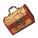 WATIIFUFU Holz Schmuckkasten Vintage Aufbewahrungsbox für Anhänger Ohrringe Dekorative Holzkiste für Schmuckaufbewahrung für Persönlichen Gebrauch oder Geschäfte