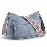 Missnine Crossbody Bag Damen Umhängetaschen Schulterhandtaschen, Wasserabweisend PU Leder Handtasche mit Verstellbarem Schultergurt