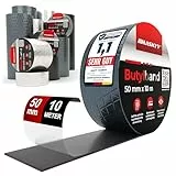 HASKYY Wasserdichtes Klebeband Butylband I 50mm*10m Anthrazit hochwertig selbstklebend mit Aluminiumfolie I Butyl-Tape alterungsbeständig korrosionsbeständig UV-beständig