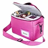 Tasche Kindergepäck viel Platz für Toniebox Figuren Tigerbox Transport Folie Hörfiguren Musikboxen Musikwürfel Ladegerät Kopfhörer Tigercard ideal für Tonie Starterset (Rosa Polyester)
