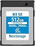 Nextorage CFexpress 4.0 Typ B Karte 512GB, japanische speicherkarte datenspeicher CF Express Type B, Kamera Zubehör für Sony/Nikon/Canon/Panasonic/Fujifilm, B3SE NX-B3SE512G