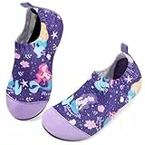 WateLves Kinder Hausschuhe Jungen Mädchen Slipper rutschfeste Leichte Turnschläppchen Flexibe Atmungsaktive Barfuss Pantoffeln Kindergarten Unisex