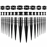 Huacan Dehnstäbe 1-10mm Silikon Tunnel Set 3mm 4mm 5mm 6mm 8mm 10mm 12mm 14mm 16mm 18mm 20mm Tunnels Acryl Dehnset 40 Stück Ohr Plug Expander für Frauen Damen Herren