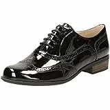 Clarks Damen Hamble Oak Derby, Schwarz Black Patent, 39 EU