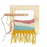 Micki Webrahmen Quadrat – DIY Kit für Kinder und Erwachsene – Webstuhl für Kinder– Garnspielzeug aus Holz für Anfänger - Spielealter 3+ - 120X120X50 mm