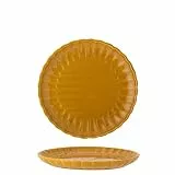 Bloomingville Latina Teller D20xH2cm – Steingut Speiseteller – Hochwertiger Keramikteller für den täglichen Gebrauch & besondere Anlässe – Spülmaschinen- & Mikrowellengeeignet (Gelb)