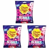 Chupa Lutscher Multi, Maxi Bubble Gum, ideal für Geburtstag & Weihnachten, 126g (Packung mit 3)