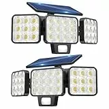 GEARLITE Solarlampen für Außen mit Bewegungsmelder 2 Pack, 120 LED Superhelle Solarleuchten für Außen 3 Modi mit 270° Weitwinkelbeleuchtung, IP65 Wasserdicht Solar Wandleuchte für Garten, Garage, Hof