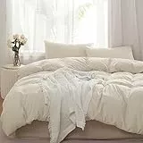 TOCOMOA Bettwäsche 135x200 4teilig Beige, Bettwäsche-Sets Weich und Bügelfrei Mikrofaser, Oeko-TEX Zertifiziert, 2 Bettbezug und 2 Kissenbezug 80x80 cm mit Reißverschluss