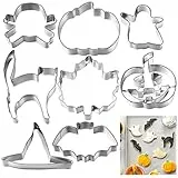 OUNONA 8 Stück Ausstechformen Halloween Cookie Cutters Edelstahl Ausstecher Set