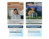 2 x Vorsorgeunterlagen - Patientenverfügung, Vorsorgevollmacht, Betreuungsverfügung, Testament | Mapppe für Gesundheitsdokumente | Auflage 2025
