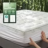 BEDSURE Matratzentopper 140x200 Matratzenschoner Bambus - Matratzenauflage 600GSM Gepolstert für bis 40 cm Höhe kühlend Atmungsaktiv Öko-Tex 100 Allergiker Geeignet bei Rückenschmerzen rutschfest