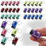 WIYETY Mini Taschenlampe Schlüsselanhänger: 36PCS Mini Lampe kleine LED Taschenlampen, Taschenlampen-Schlüsselanhänger 4cm Kinder Handlampe Bunt Kindertaschenlampe für Outdoor Camping Wandern