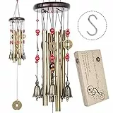 BWINKA chinesische traditionelle Erstaunlich 4 Röhren 5 Glocken Bronze Yard Garten Outdoor Living Wind Chimes 60cm