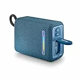 NGS Roller Furia 1 Blue - Tragbarer Lautsprecher mit Bluetooth-Technologie, RGB-Lichtern, IPX6-Wasserdichtigkeit, 15 W, True Wireless, USB, Batterielaufzeit 9 Stunden, Blau