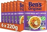 BEN'S ORIGINAL™ Express Reis Curry mit Linsen 6 x 220g