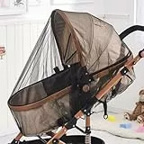 NINESPRING Insektenschutz Kinderwagen, Universal Moskitonetz Kinderwagen, fliegennetz Kinderwagen, Mückennetz für Buggy Schutz vor Wespen & Stechmücken, Reißfest & Waschbar, Schwarz