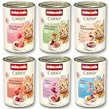 animonda Carny Adult Geflügel Variation (6 x 400 g), Katzennassfutter für ausgewachsene Katzen, Nassfutter mit 100 % frischen, fleischlichen Zutaten, Katzenfutter ohne Getreide und Zucker