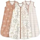 Yoofoss Schlafsack Baby Sommer 0.5 Tog - 3er Pack 67cm/0-6 Monate 100% Baumwolle Sommerschlafsack Babyschlafsack für Jungen Mädchen Neugeborene