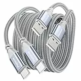 USB C Kabel 5M (2-Stück), Nylon Typ C Ladekabel für das Note 10 9 8 A3, A5 2017, LG G5, G6, V20,HTC 10, U11, Sony Xperia XZ X1, Huawei P30, P20 Mate,Samsung Galaxy S10, S9, S8 Plus etc.