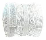 RICOO Kabelkanal flach weiß Z9085W-2 200cm x 8,5cm Kabel Kanal mit Klettverschluss Flexibler Kabelschlauch für Kabelmanagement & Kabelführung wiederverschließbar Kabelkanäle
