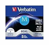 Verbatim 43834 M Disc BDXL Blu-Ray, 100 GB, 5er-Pack