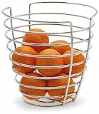 blomus -WIRES- Korb aus verchromtem Stahl, Aufbewahrungskorb,vielseitig nutzbar mit großem Fassungsvolumen für Obst & Gemüse, exklusives Wohnaccessoire (H / B / T: 24 x 24,5 x 24,5 cm, Silber, 68480)