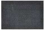 andiamo Fußmatte Samson – waschbare Fussmatte innen – rutschfeste und saugfähige Schmutzfangmatte aus Baumwolle – pflegeleichte Türmatte 60 x 100 cm cm, Anthrazit
