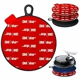 volport 2 Stück 75mm/2,95' Saugnapfhalterung Klebe Befestigungsplatten mit 3M Kleber, Selbstklebende Armaturenbrett Montageplatte mit 2 Pack Doppelseitig Hitzebeständig 3M Klebepads