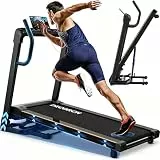 Decorcn Laufband für Zuhause - 4,5 PS, bis 16 km/h. Profi Große Lauffläche Laufband Klappbar, 20 Neigungsstufen Leise Walking Pad mit Bluetooth, bis 150KG – Ideal für Marathon-Training