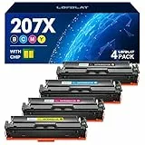 LOFBLAT 207X Toner Set, Ersatz für Toner HP Color Laserjet Pro MFP M283fdw M255dw M282nw M283fdn M255nw M255 M282 M283 Drucker (Mit Chip)