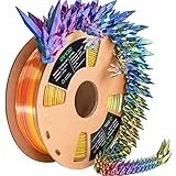 OVV3D PLA Filament 1.75, Filament-3D-Druckmaterialien, Dreifarbiges Regenbogen-Seidenfilament mit Rot-Gelb-Blau Filament PLA, 3D Drucker Filament PLA Filament 1.75 mm ±0,02mm, 1kg