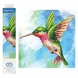 DIAMOND DOTZ DIAMOND DOTZ DD5-031 Diamond Dotz Kolibri, ca. 28 x 29 cm groß, Diamond Painting, Malen mit Diamanten, funkelndes Bild zum Selbstgestalten, für Kinder und Erwachsene, bunt
