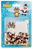 Hama Perlen 4117 Kleines Set Weihnachten mit ca. 450 bunten Midi Bügelperlen mit Durchmesser 5 mm, 2 Stiftplatten, inkl. Bügelpapier, kreativer Bastelspaß für Groß und Klein